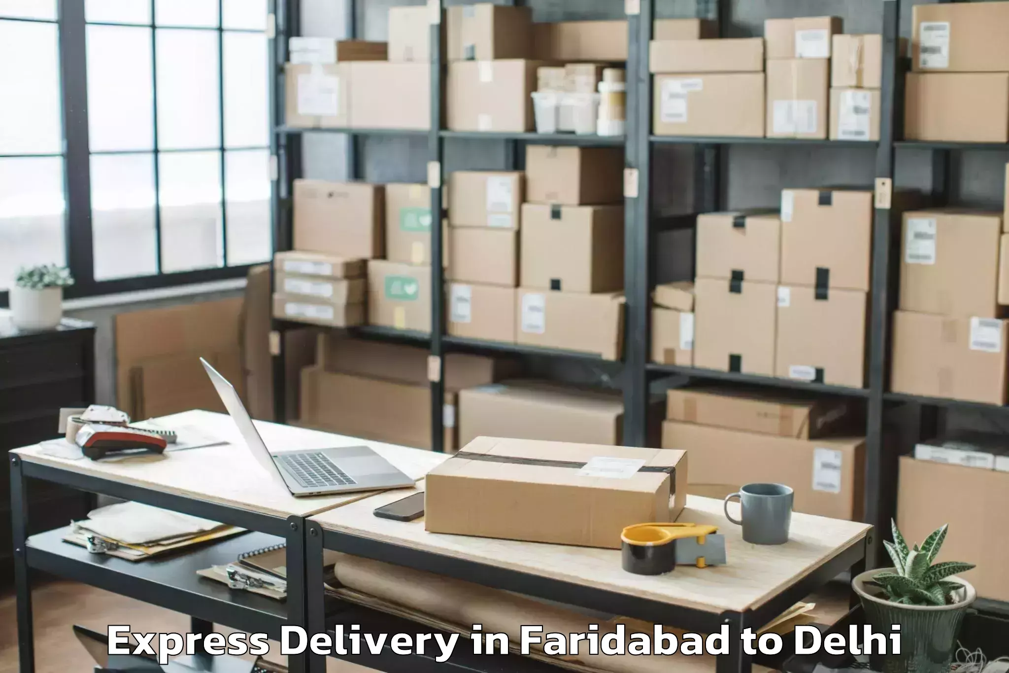 Top Faridabad to Burari Express Delivery Available